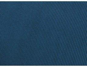 Divano angolare blu allungabile e con contenitore rivestito in velluto a coste Voltaire – Bobochic Paris