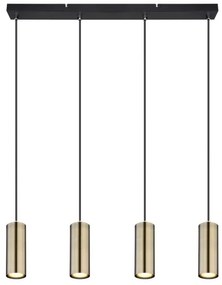 Globo 57911-4HM - Lampadario a sospensione con filo ROBBY 4xGU10/35W/230V nero/ottone