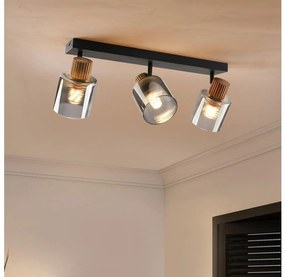 Brilagi - Faretto HYGGE 3xE14/15W/230V nero/fumé