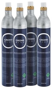 GROHE 40422000 - Bombola di carbonazione GROHE BLUE 425 g CO2 (4 pezzi) in acciaio inox
