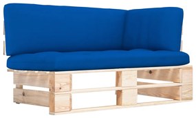 Divano angolare da giardino su pallet legno di pino impregnato