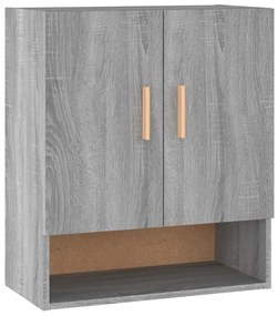 Armadietto a muro grigio sonoma 60x31x70cm in legno multistrato