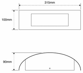 Applique Corten da Parete E27, IP54 da Esterno - Serie ARC Base E27