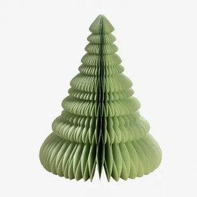 Albero di Natale di carta Noelle Verde Olivastro & ↑31 cm - Sklum