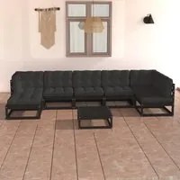 Set Divani da Giardino 8 pz con Cuscini Legno Massello di Pino 3076753