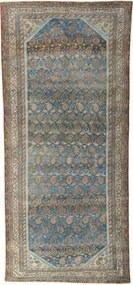 Hamedan Tappeto 160x370 Blu (Iran) Annodato A Mano