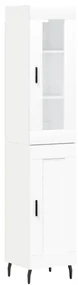 Credenza bianca 34,5x34x180 cm in legno multistrato