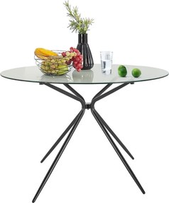 Tavolo da pranzo rotondo con piano in vetro ø 110 cm Silvie - Støraa