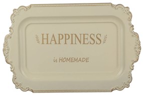 Vassoio crema 40x26 cm in polipropilene Happiness Lily