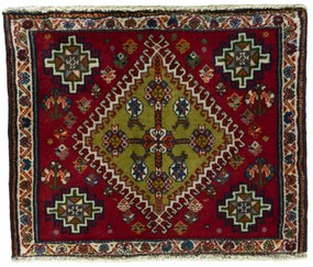 Shiraz Tappeto persiano 70x50 Rosso (Iran) Annodato A Mano