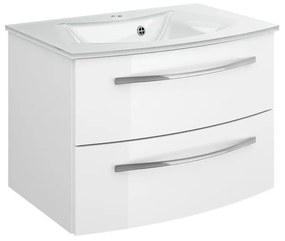 Mobile sottolavabo e lavabo Image bianco lucido L 70 x H 48 x P 48 cm