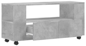 Mobile porta tv grigio cemento 102x34,5x43cm legno multistrato