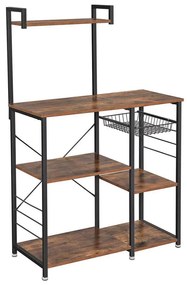 Scaffale per cucina MARGE marrone/nero