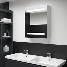 Armadietto Bagno Con Specchio E Led 50x13,5x60 Cm /