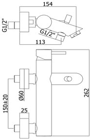 Paffoni Light LIG023CR Miscelatore vasca Esterno Con Duplex Cromo