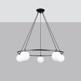 Sollux SL.1214 - Lampadario a sospensione con filo YOLI 5xG9/8W/230V nero