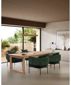 Tavolo da pranzo con piano effetto rovere 100x220 cm Rina – Marckeric