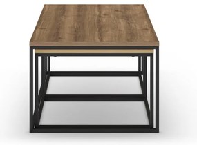 Set di 3 tavolini in colore naturale 60x110 cm Camelia - Marckeric