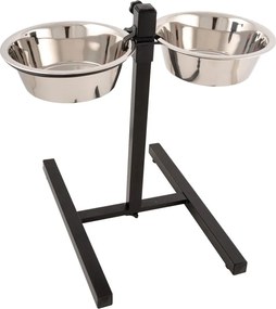 Set di ciotole per cani in acciaio inox con base - Love Story