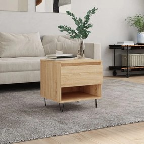 Tavolino Rovere Sonoma 50x46x50 Cm İn Legno Multistrato /
