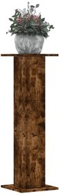 Supporti Per Piante 2 Pz Rovere Fumo 30x30x95 Cm İn Truciolato /