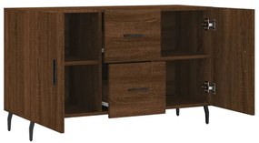 Credenza rovere marrone 100x36x60 cm in legno multistrato