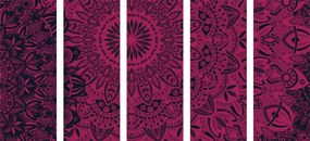 Quadri 5 pezzi – Mandala elegante
