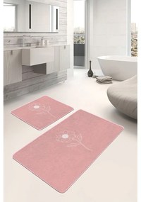 Set di tappetini per il bagno in velluto rosa 2 pz 60x100 cm – Mila Home