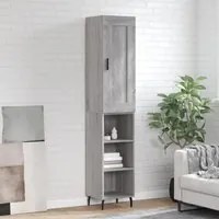 Credenza Grigio Sonoma 34,5x34x180 cm in Legno Multistrato 3200343