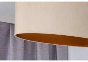 Duolla - Lampadario a sospensione con filo OVAL VEGAN 1xE27/15W/230V color crema