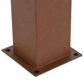 Lampada da esterno 30 cm ruggine con picchetto da terra e ghiera per cavi - Denmark