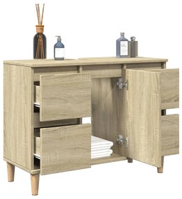 Mobile lavabo rovere sonoma 80x33x60 cm in legno multistrato