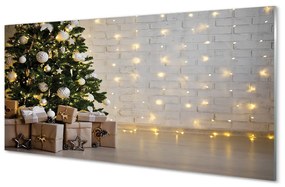 Quadro vetro acrilico Decorazioni per regali degli alberi di Natale 100x50 cm