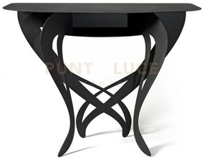 Consolle elegante frida nero in ferro 110x35x85cmh