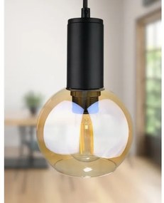 Lampadario a sospensione con filo JANTAR BLACK 2xE27/60W/230V