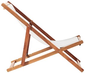 Sdraio da giardino beige/colore naturale scuro in legno massiccio Dionysus – Bonami Essentials