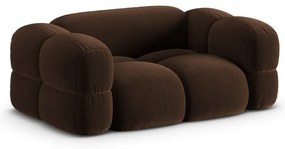 Divano marrone scuro con rivestimento in velluto 180 cm Loretto – Cosmopolitan Design