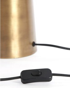 Lampada da tavolo color bronzo con paralume in metallo (altezza totale 52 cm) Dita – Light &amp; Living