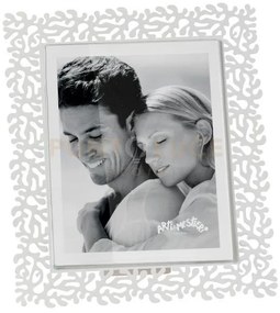 Portafoto di design corallo maxi bianco marmo in ferro e polimetilm...