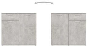 Credenza grigio cemento 160x36x75 cm in truciolato