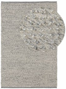 benuta Pure Tappeto di lana Lana Grigio 160x230 cm - Tappeto fibra naturale