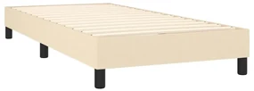 Giroletto a molle con materasso crema 100x200 cm in tessuto