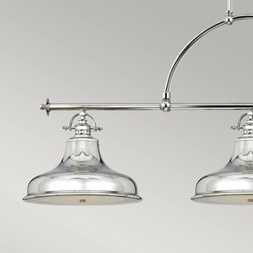 Lampadario Industrial Nordico Emery Metallo Argento Imperiale 3 Luci E27