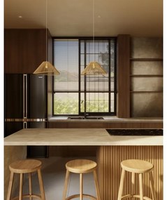 MAXLIGHT P0577 - Lampadario a sospensione con filo AMALFI 1xE27/15W/230V diametro 45 cm beige