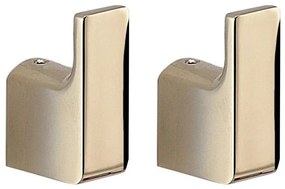 Gedy - Set da 2 ganci da parete PIRENEI dorati