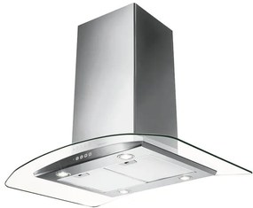 Cappa ad isola Glassy FABER argento L 90 cm