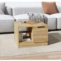 Tavolino da Salotto Rovere Sonoma 50x50x36 cm Legno Multistrato 811343