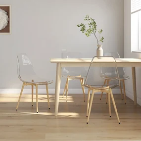 Sedie Da Pranzo 4 Pz Trasparenti İn Pet /