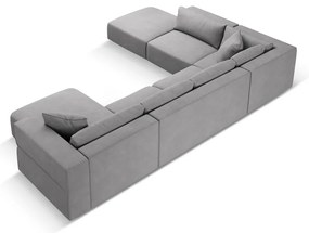 Divano a U angolare grigio chiaro, angolo sinistro Esther - Milo Casa