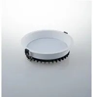 Incasso LED XANTO tondo bianco satinato con luce antiflesso 18W 3000K (luce calda) 15,4x5,5 cm.